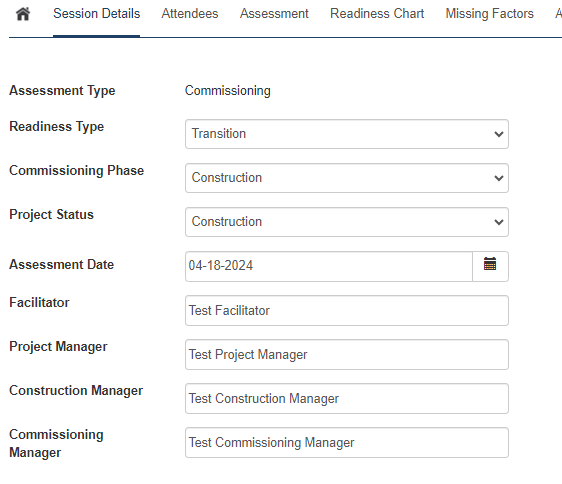 Completed Session Details