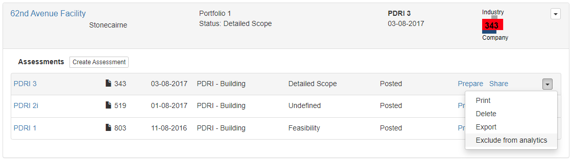 Exclude assessments from Analytics
