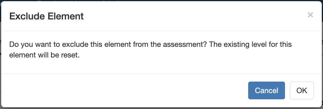 Exclude Element Confirmation